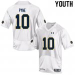 Notre Dame Fighting Irish Youth Drew Pyne #10 White Under Armour Authentic Stitched College NCAA Football Jersey JBG4599HI